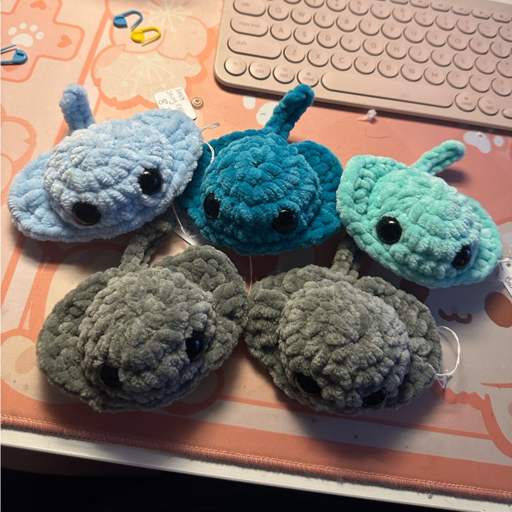 Crochet stingray plushies!!